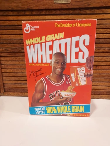 VINTAGE 1990s MICHAEL JORDON WHEATIES CEREAL BOX VERY NICE CONDITION (EMPTY)
