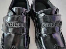 New Dolce Gabbana Black boys spectator sneakers shoes size 29 EU US 11.5