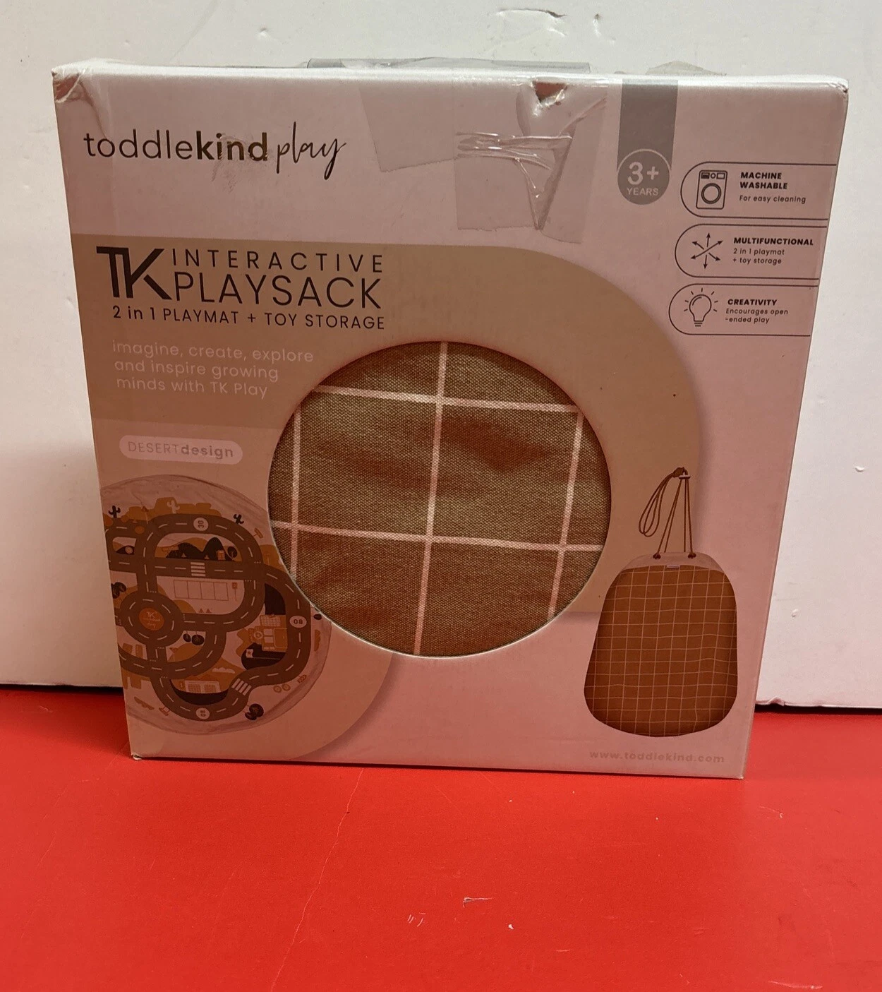 toddle Kind Play Sack 2 in 1 Kids Toys Storage bag and play mat Desert Design @