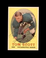 Tom Scott Signed 1958 Topps Philadelphia Eagles Autograph