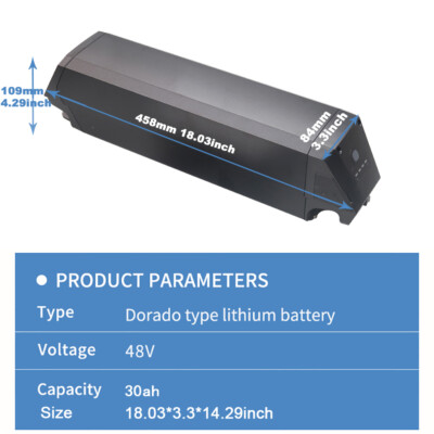 48v 30ah Ebike Battery Reention Dorado Electric Bike Pack for