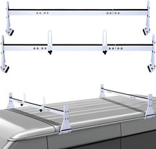 Van Ladder Roof Racks 57-63 Adjustable 5-section 2 Bars Rain Gutter Only