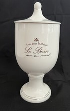 Le Bain Pedestal Apothecary Jar Luxe Pour la Maison Paris Platinum Accents 11"