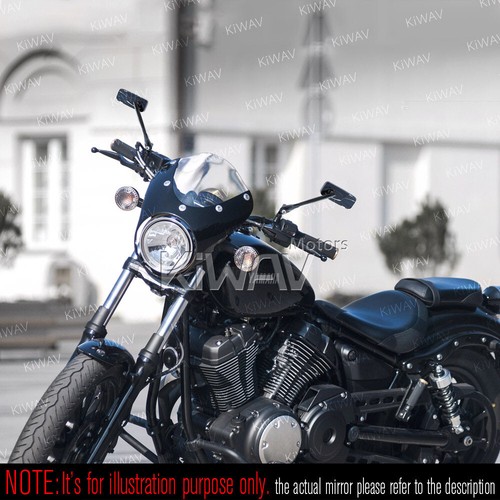 black mirrors aluminum 10mm standard fits Kawasaki VN900 VN2000 Versys ER6N - Picture 2 of 11