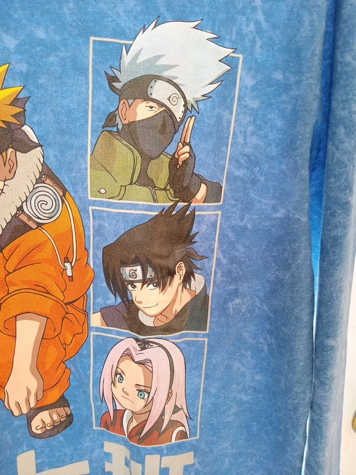 Naruto Shippuden Shirt Anime boys (14) Blue Long Sleeve Viz Media NWT - Image 4 of 4