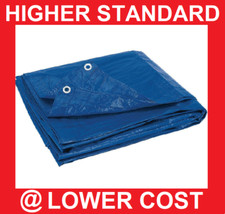 Poly Tarp 12x12" 144 Square Feet BLUE Heavy Duty Cover Shield Protection