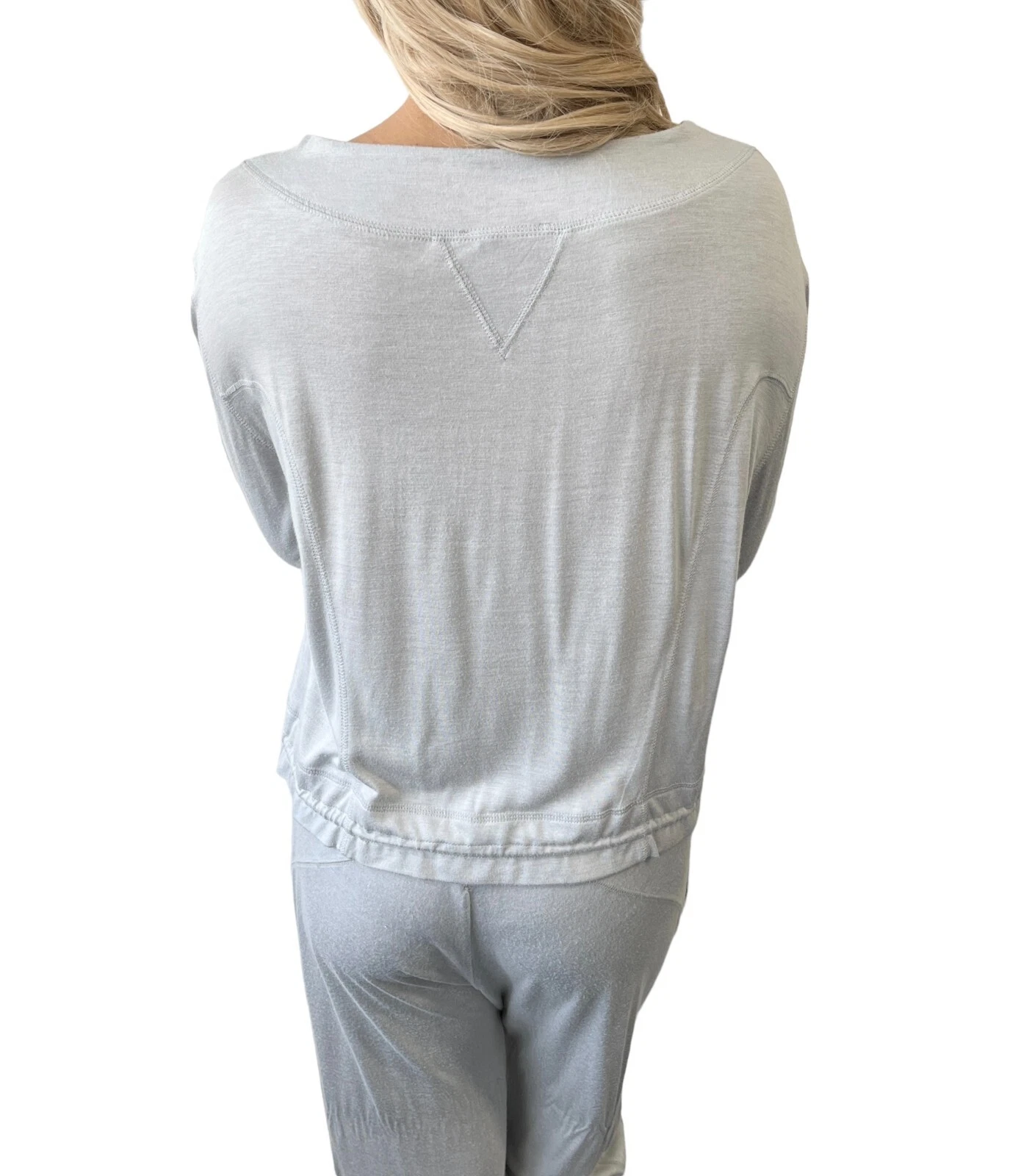 CELINE Vintage Track Suits Set #S #L Maglia Top Pantaloni Logo Rayon Grigio Rank AB