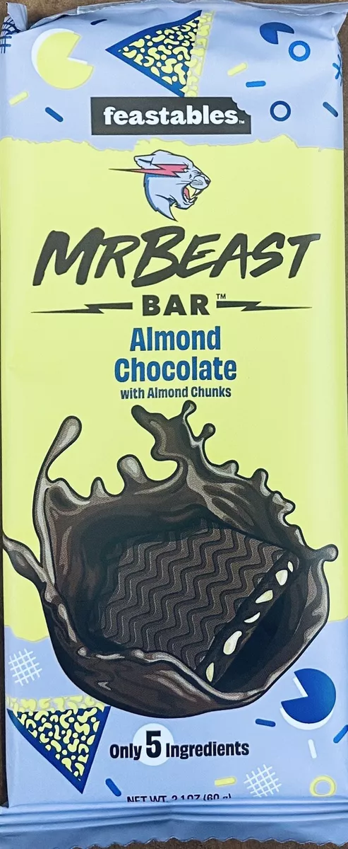 Feastables MrBeast Almond Chocolate Bar 2.1 oz 60g 1 bar 