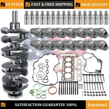 Crankshaft/ Head Gasket/ Rocker Arm & Valve Lifters Kit for Chevy GMC Buick 2.4L
