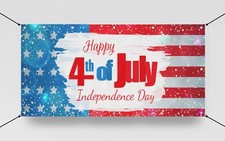 4th of July banner, Stars and Stripes, Home of the Free, Independence Day Vinyl