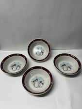 Royal Seasons  Snowman Stoneware. Soup or Cereal Bowls. Set Of Four