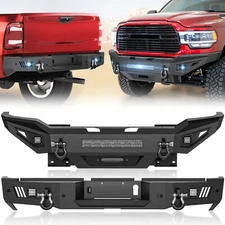 For Dodge Ram  2019-2024 2500 3500 Front /Rear Bumper  W/ LED Lights & D-rings