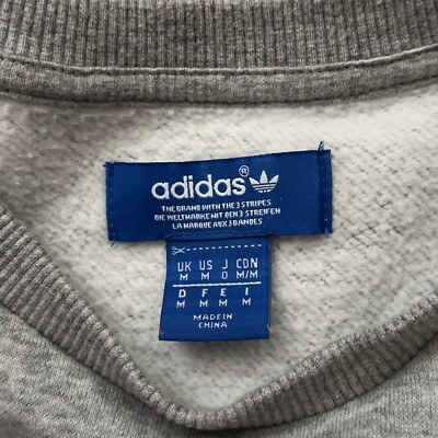Adidas Originals Street Graphic Sweatshirt Side Zipper Gray