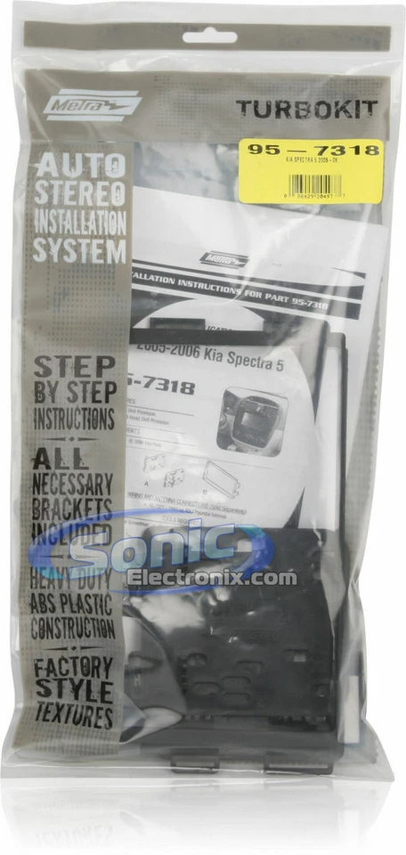 Kit de painel de instalação duplo DIN Metra 95-7318 para 2005-2006 Kia Spectra 5 - Imagem 3 de 3