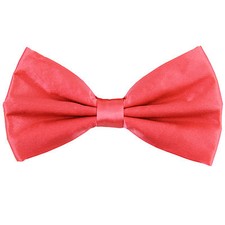 New in box men's silk pre-tied bow tie coral wedding formal prom party special