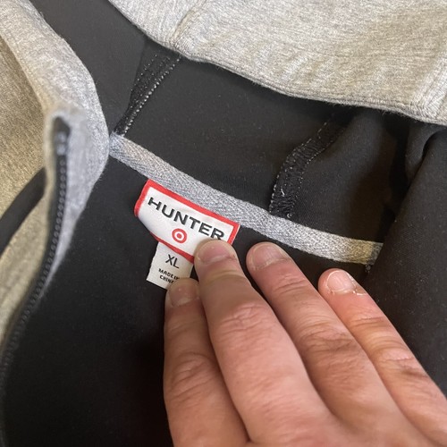 Hunter for Target Men's Chain Trim Full Zip Hoodie Gray Size Large hooded - Picture 4 of 5