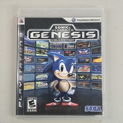 Sonic's Ultimate Genesis Collection Manual CIB Sony PlayStation 3 PS3 CLEAN DISC