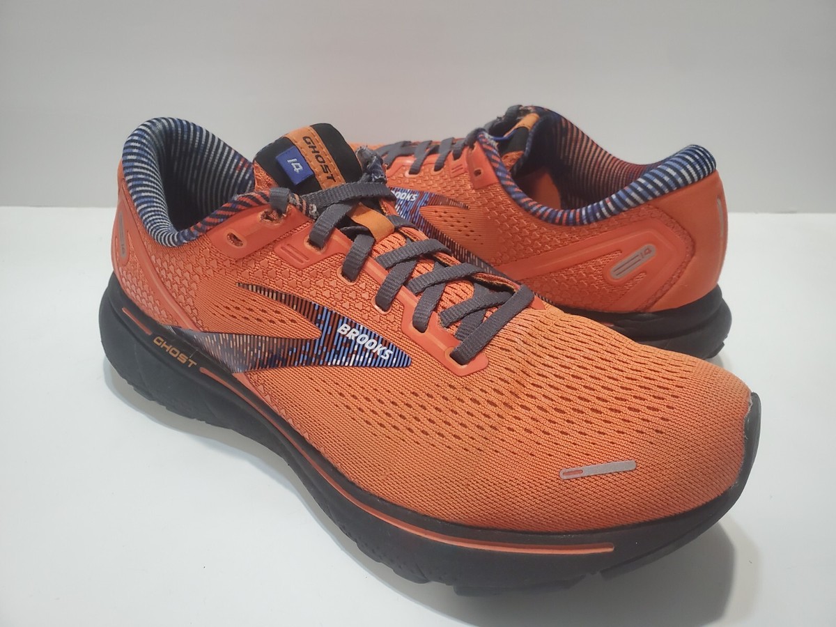 Brooks Ghost 14 Pixel Pack Orange Black Men Running Shoes  display picture 3