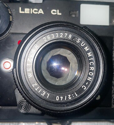 LEICA CL Film Camera Summicron C 40mm f2 Lens with Leitz Wetzlar