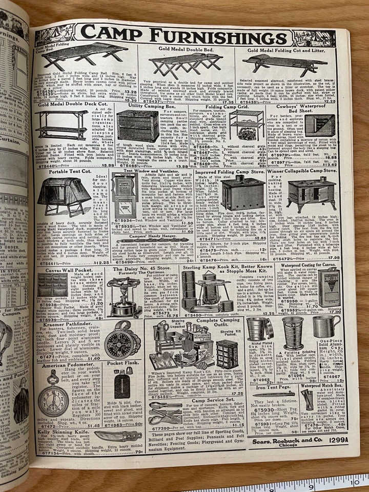 Antique RARE SEARS ROEBUCK 1919 Sporting Goods Catalogue in great cond
