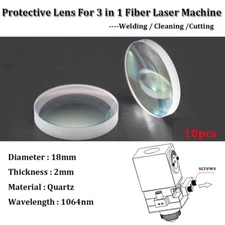 5pcs Protective Lens 1064nm For Fiber Laser Welding Machine D18 T2 Quartz US