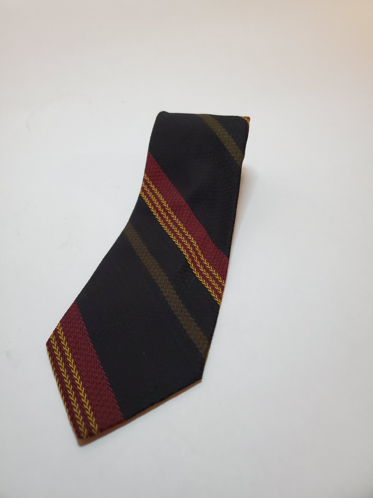 Robert Talbott Black Multicolored Striped Mens Si… - image 3