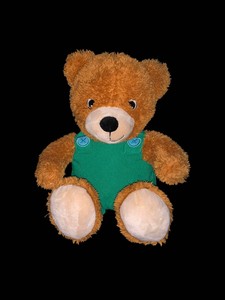 KOHL'S KOHLS CARES CORDUROY BEAR W/ GREEN OVERALLS - 14
