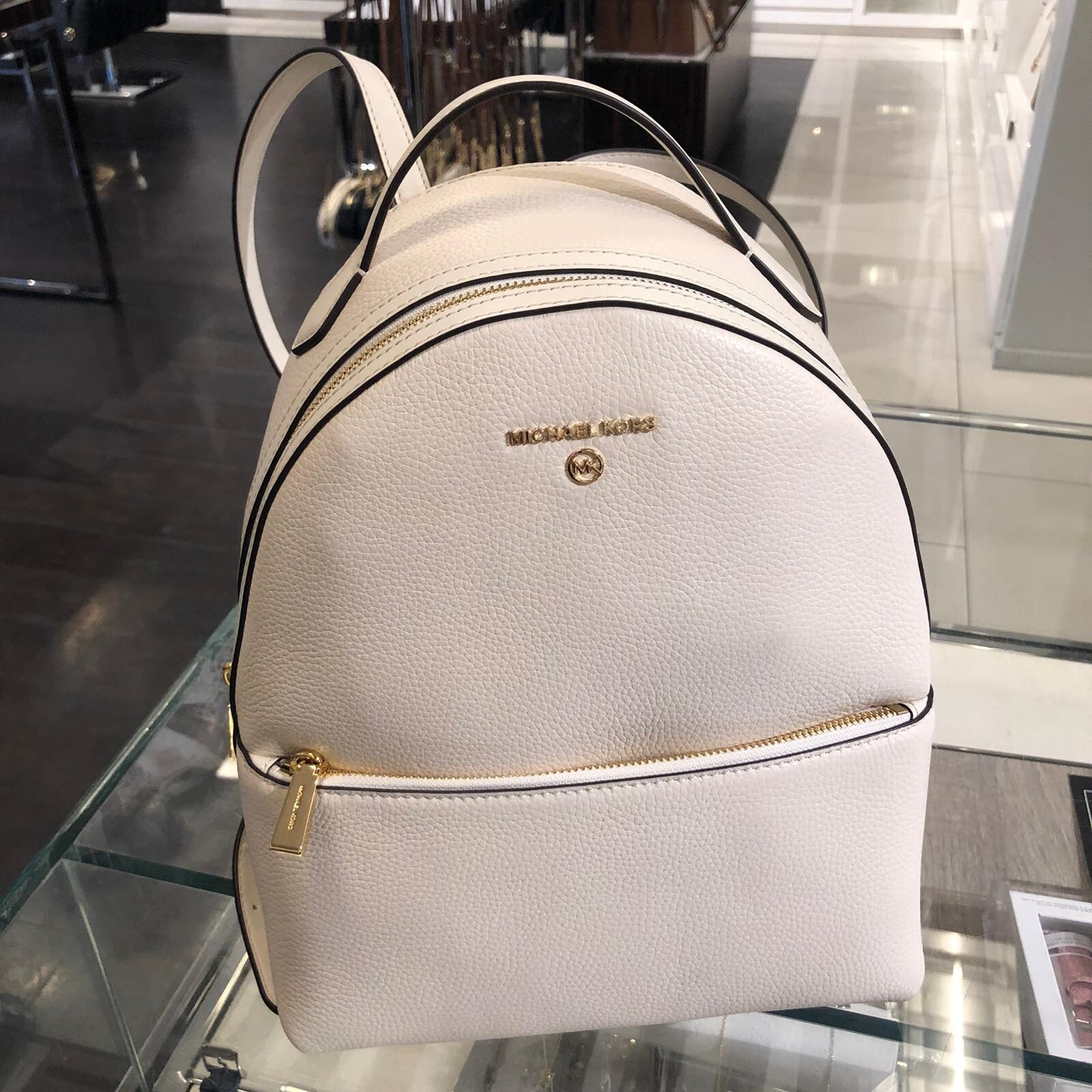 michael kors valerie medium pebbled leather backpack