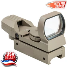 Red/Green Dot Reflex Tactical Sight - 4 RETICLES - D4RGT Hunting Optic -USA SHIP