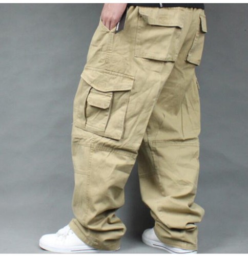 Nuevo Para Hombre Holgado Loose Pantalón Cargo carpinteros Mono Ocio  Pantalones Talla 36-50 | eBay