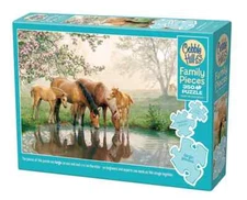 Horse Family 350 Piece Family Jigsaw Puzzle Cobble Hill New