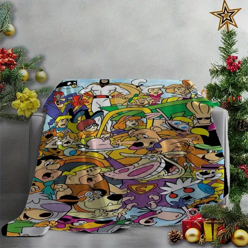 Fleece Blanket featuring The Flintstones, Scooby Doo, and The Jetsons