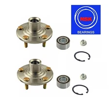 Front Wheel Hub & NSK Bearing Kit For HONDA ACCORD 1998-2002 V6 ENGINE PAIR