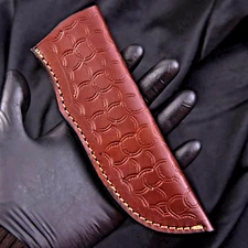 HANDMADE GENUINE COW LEATHER SHEATH COVER FOR FIXED BLADE KNIFE 2911