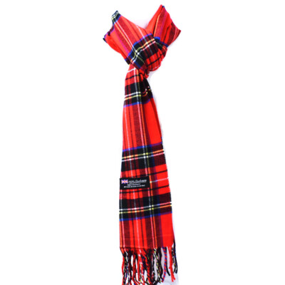 Winter Warm 100% Cashmere Plaid Scarf High Quality Scotland Made Wool Scarves