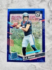 2023 Panini Donruss Optic C.J. Stroud Blue Glitter Prizm Rated Rookie (#244)