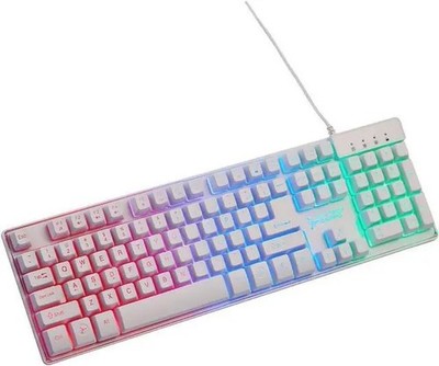 Skytech Gaming Wired K-1000W/1800w Keyboard Mouse White Backlit Keys  New