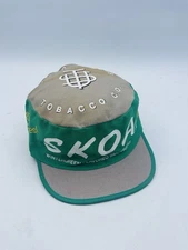Vintage Skoal Wintergreen Tobacco Promo Hat Cap 80s 90s Adjustable Green Gray