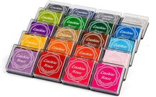 Kids' Non-Toxic Waterproof on Paper 20 Color Finger Ink Pads 20 pads