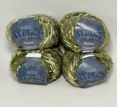 4 Cascade Yarns Bollicine Colibri Balls 46% Wool 27% Kid Mohair Color 2 Lot 8617