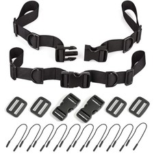 2 Pack Backpack Chest Straps,with 2 Quick Release Buckle,4 Slide Clips 10 Zip...