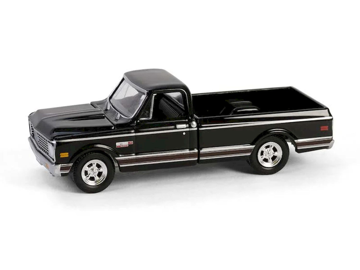 GreenLight 30546 1:64 1972 Chevy Cheyenne C10 Short Bed - Black (Hobby Exclusive