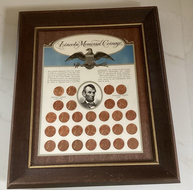 Lincoln Memorial Coinage Collection Set - 1 One Cent Pennies from 1958-1971