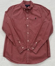 Ralph Lauren Boys XL 18-20 Red Gingham Check Long Sleeve Button Down Youth Shirt