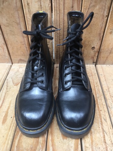 Dr martens black Patent leather women's Lace up boots Sz UK 4 US 6 UK 37 - Picture 3 of 24