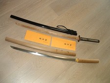 [4413] Japanese Sword: Double NBTHK Hirosuke Katana + Koshirae & Tsunagi