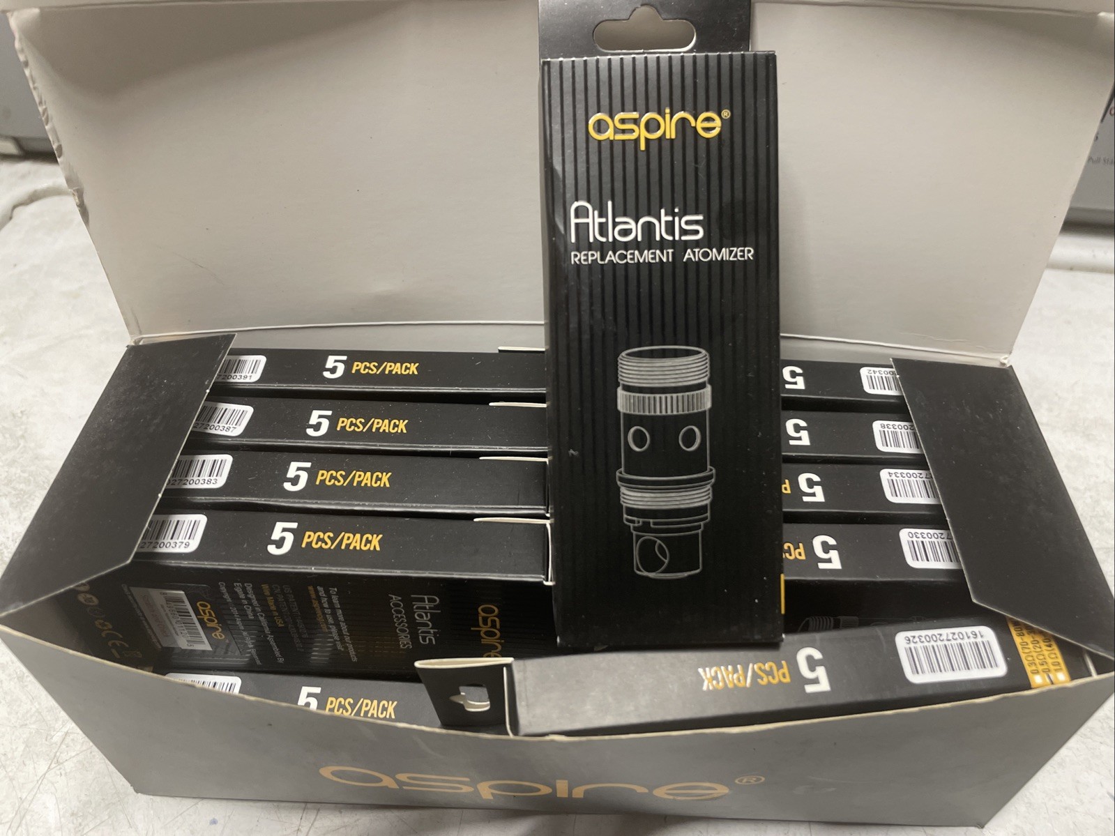 (5 count) Aspire Atlantis Coil Atomizer .5 ohm (20-30W) each