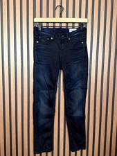 G-Star Raw Jeans 25 Womens Blue 3301 Straight 5 Pocket Denim Dark Wash