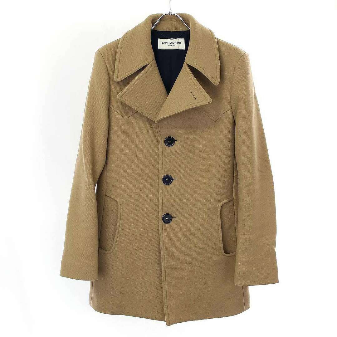 CAPPOTTO SAINT LAURENT PARIS 16AW LANA CASHMERE CAMMELLO 46 437810 Usato0