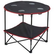 Uimoso Table de camping pliante portable en tissu léger 72x72x61 cm